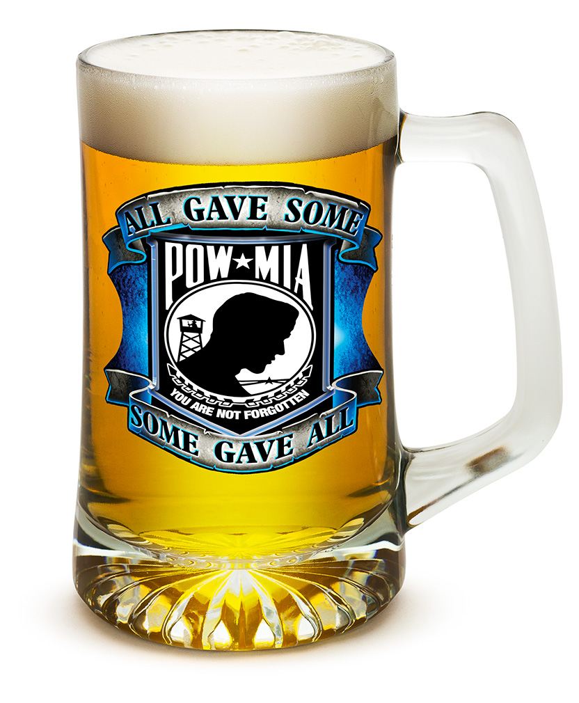 GLASSWARE-Tankard-POW/MIA All Gave Some 25oz